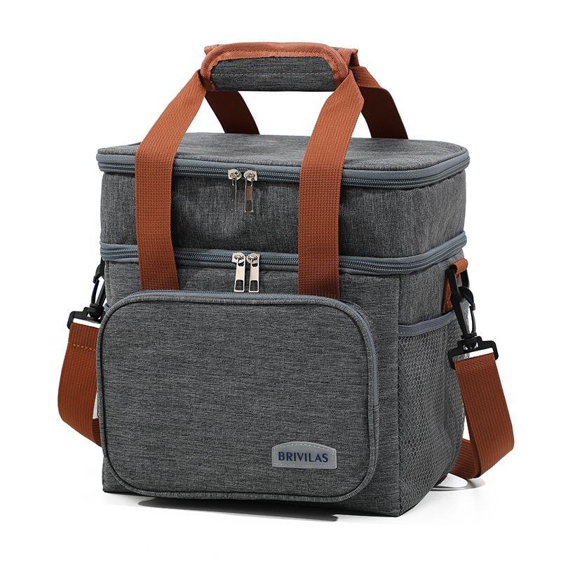 Large-Capacity Double-Layer Lunch Bag