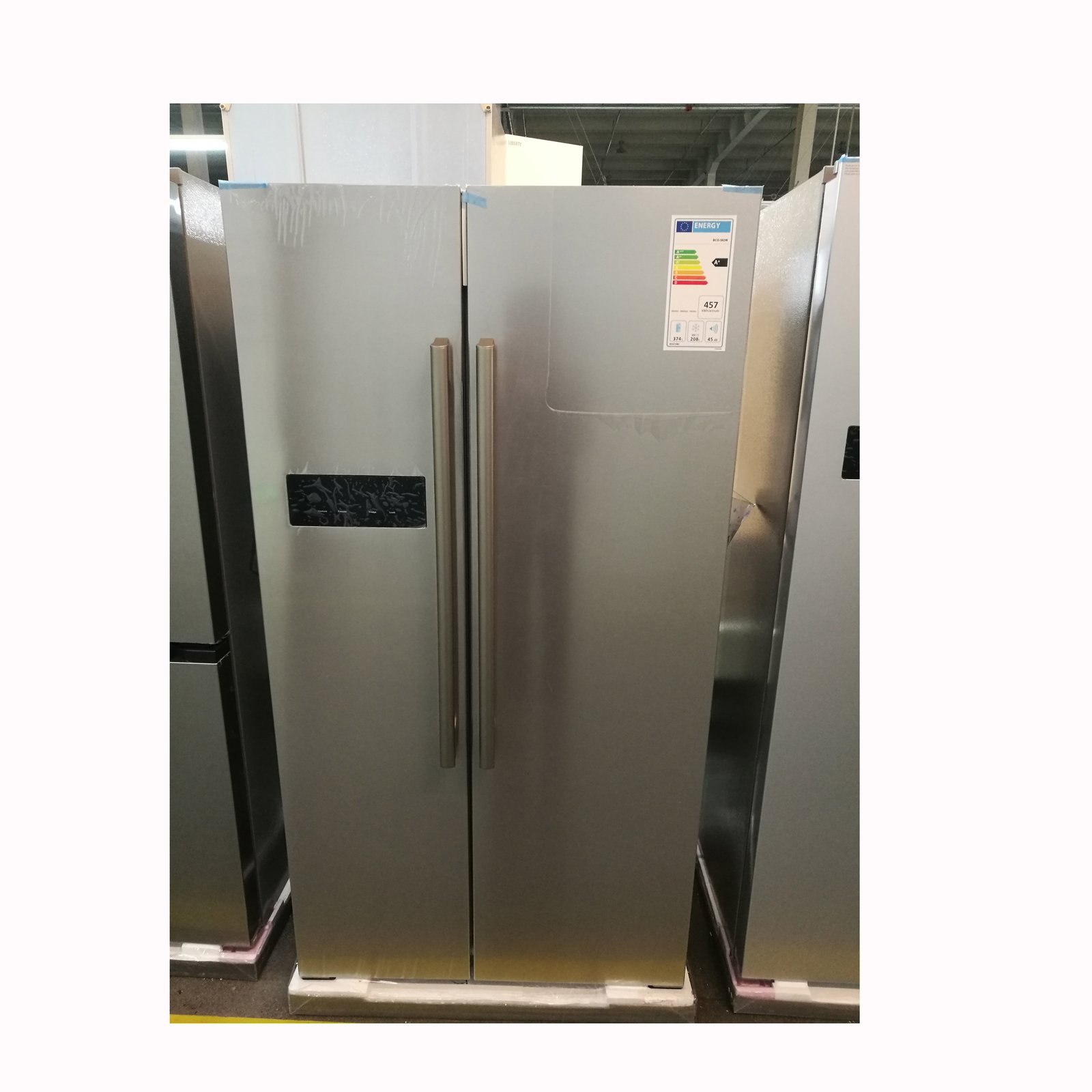 Vestar double doors 518L refrigerator with freezer sided refrigerator