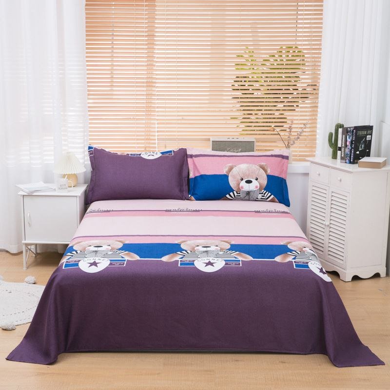 Polyester Microfiber Fabric Bed Spread Fitted Bed Sheet Mattress Cover Set