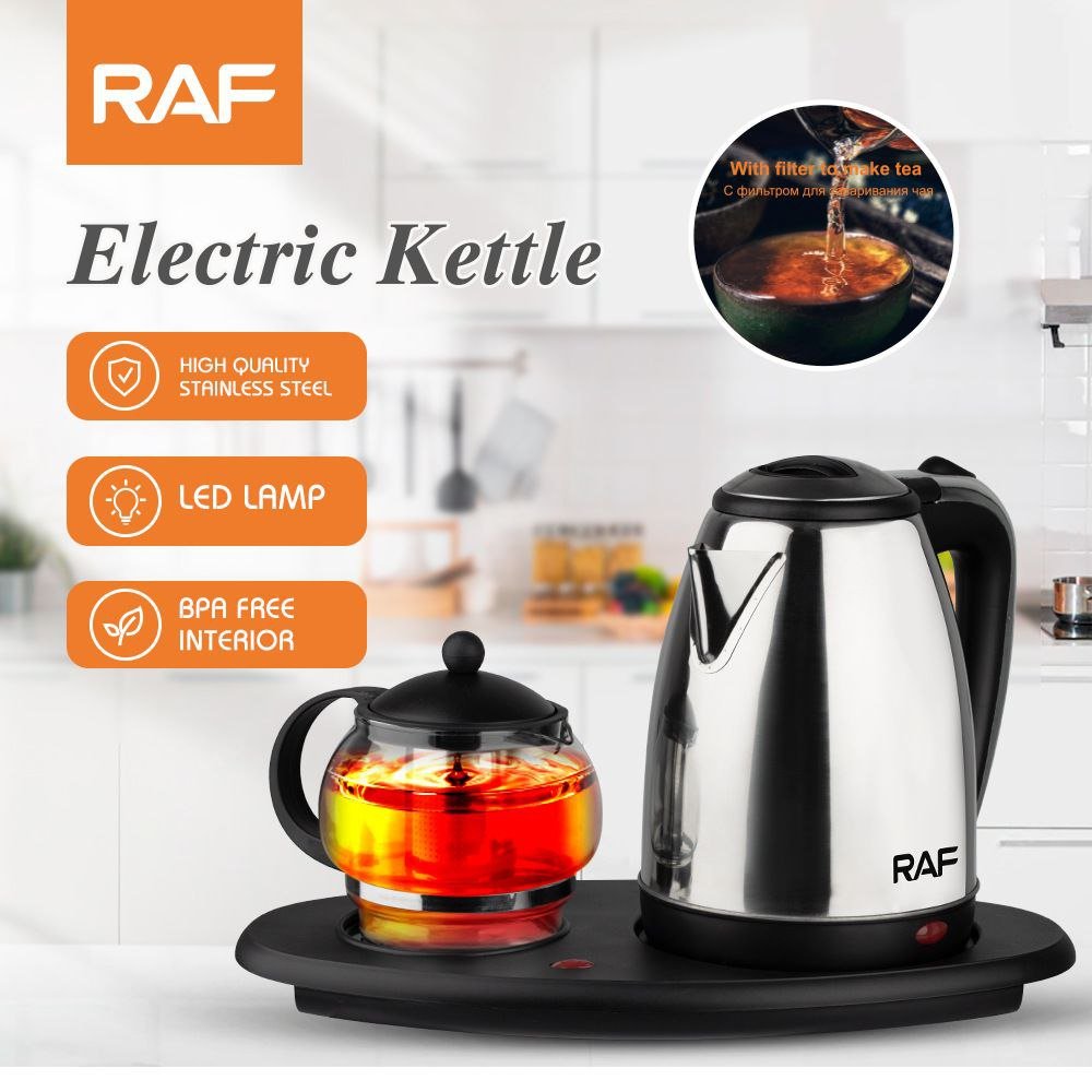 Glass Electric Kettle Tea Pot with Removable Infuser for Teas and Coffee
