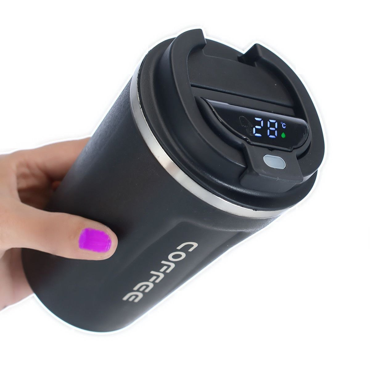 Smart Led Temperature Display Stainless Steel Travel Coffee Mug
