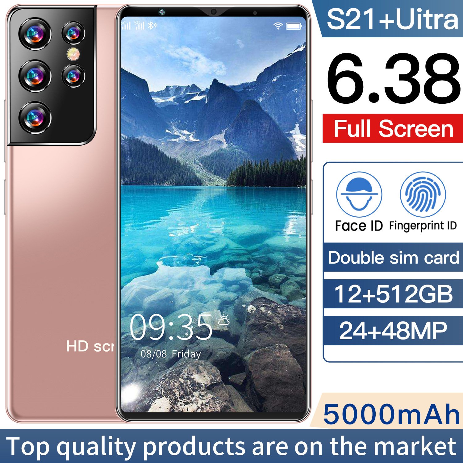 S22 Ultra 5g Phone 7.3 Inch 16Gb + 1Tb Android Smartphone Android 12.0