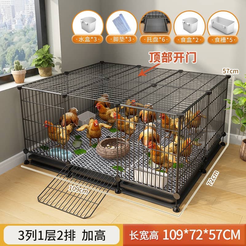 Automatic Feces Clearing and Egg Rolling Chicken Cage